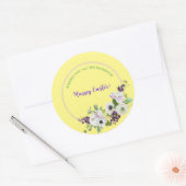 Fröhliche Osterflora und wünsche Ihnen alles Gute Runder Aufkleber (Umschlag)