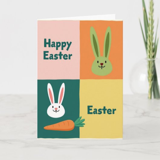 Fröhliche Ostergrafikkarte Karte (Vorderseite)