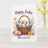 Fröhliche Ostergrüße Karte (Gelbe Blume)
