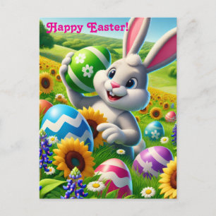 Fröhliche „Osterhase“-Postkarte Postkarte