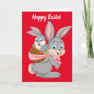Fröhliche Osterhasen Feiertagskarte