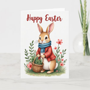 Fröhliche Osterhasen-Grußkarte Karte