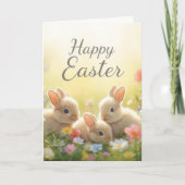 Fröhliche Osterhasen Karte (Vorderseite)