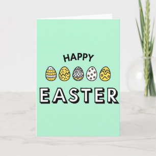 Fröhliche Ostern Art Style Karte