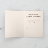 Fröhliche Ostern Blumen Grußkarte mit Huhn Karte (Innenseite)