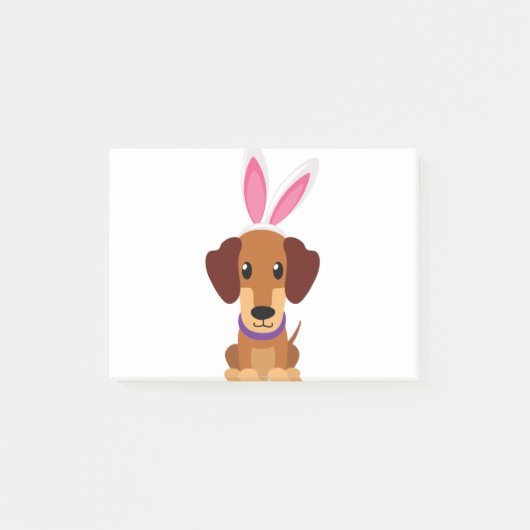 Fröhliche Ostern Daschund Post-it Klebezettel (Vorderseite)