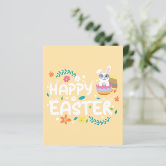 Fröhliche Ostern, Eier, Bunny & Blume Geschäften (Stehend Vorderseite)