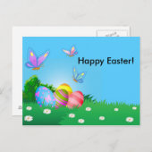 Fröhliche Ostern! Feiertagspostkarte (Vorne/Hinten)