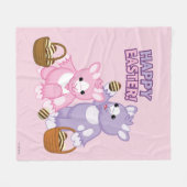 Fröhliche Ostern! Fleecedecke (Vorderseite (Horizontal))