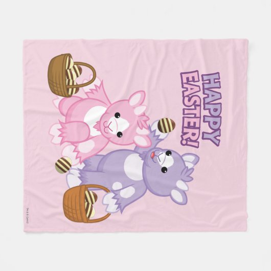 Fröhliche Ostern! Fleecedecke (Vorderseite (Horizontal))