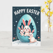 Fröhliche Ostern Freunde Süße Karte (Gelbe Blume)