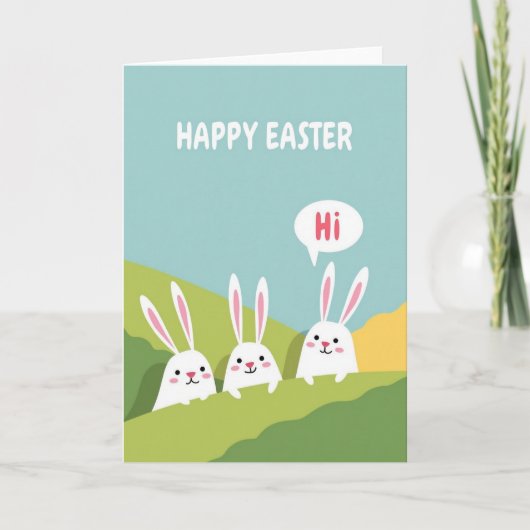Fröhliche Ostern Freunde Szene Karte (Vorderseite)