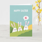 Fröhliche Ostern Freunde Szene Karte (Gelbe Blume)