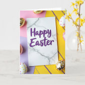 Fröhliche Ostern Frühling Karte (Gelbe Blume)