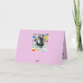 Fröhliche Ostern für einen Katzenliebhaber Feiertagskarte (Rückseite)