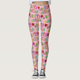 Fröhliche Ostern ganz über Druck Leggings