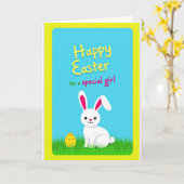 Fröhliche Ostern gestreifte Ei Karte (Gelbe Blume)