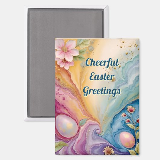 ~ FROHLICHE OSTERN GRÜSSE ~ Magnet (Vorderseite/Rückseite)