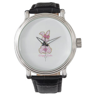 Fröhliche Ostern Häschen Mädchen Ostern Frauen Ros Armbanduhr