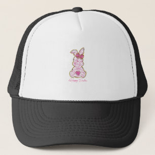 Fröhliche Ostern Häschen Mädchen Ostern Frauen Ros Truckerkappe