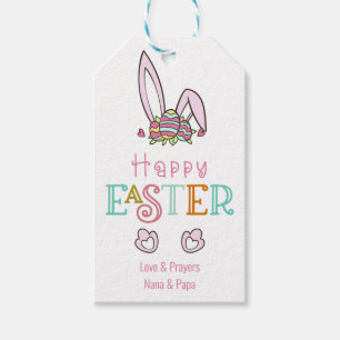 Fröhliche Ostern Häschen Ohren Süße Ei Geschenk Ta Geschenkanhänger
