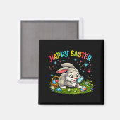Fröhliche Ostern Hase Ei-Suche Kinder Frühling Magnet (Vorderseite/Rückseite)