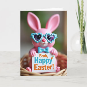 Fröhliche Ostern-Hasen-Grußkarte Karte