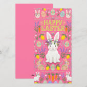 Fröhliche Ostern Hasen Karte (Vorne/Hinten)