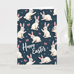 Fröhliche Ostern Hasen Muster Karte