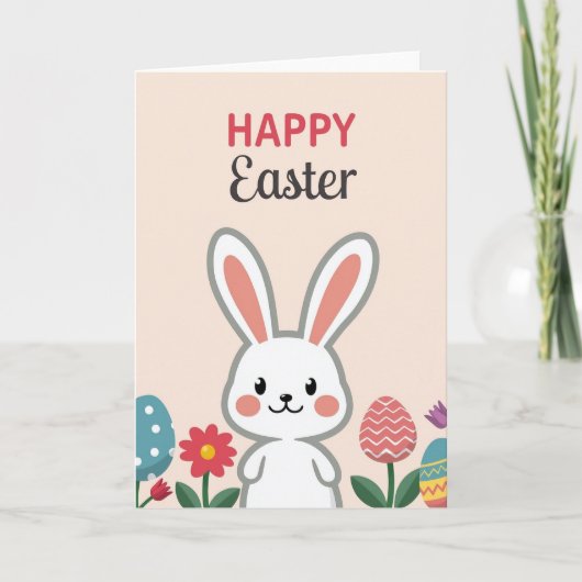 Fröhliche Ostern Hasen Spaß Karte (Vorderseite)