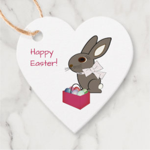Fröhliche Ostern Herzförmige Geschenkanhänger
