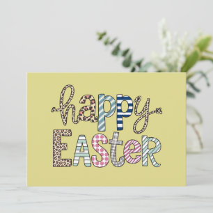 Fröhliche Ostern Hübsche Florale Hase Frühling Leo Einladung