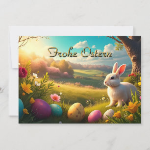 Fröhliche Ostern in einer Frühlingslandschaft
