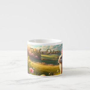 Fröhliche Ostern in einer Frühlingslandschaft Espressotasse