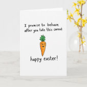 Fröhliche Ostern Karotten Freund Karte (Gelbe Blume)