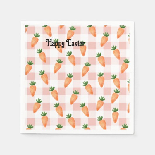 Fröhliche Ostern Karotten Serviette (Vorderseite)
