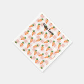 Fröhliche Ostern Karotten Serviette (Ecke)