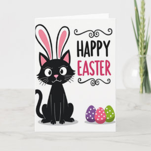Fröhliche Ostern Katzen Kunstkarte Karte