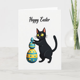 Fröhliche Ostern Katzen-Spaßkarte Karte