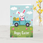 Fröhliche Ostern LKW-Fahrt Karte (Gelbe Blume)