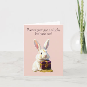 Fröhliche Ostern Lustiger Hase Kaninchen Süße Gruß Karte