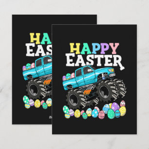 Fröhliche Ostern Monster Truck Ostereier Feiertagskarte