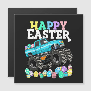 Fröhliche Ostern Monster Truck Ostereier Magnetkarte