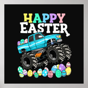 Fröhliche Ostern Monster Truck Ostereier Poster