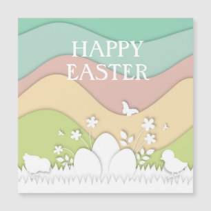 Fröhliche Ostern, Naturferien im Frühling Magnetkarte
