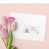 Fröhliche Ostern, Osterhasen mit Eiern Adressaufkleber