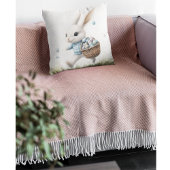 Fröhliche Ostern, Osterhasen mit Eiern Kissen