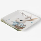 Fröhliche Ostern, Osterhasen mit Eiern Pappteller (Gewinkelt)