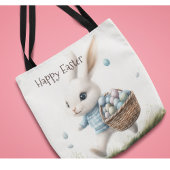 Fröhliche Ostern, Osterhasen mit Eiern Tasche