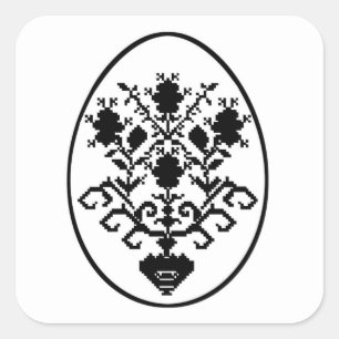 Fröhliche Ostern! Quadratischer Aufkleber